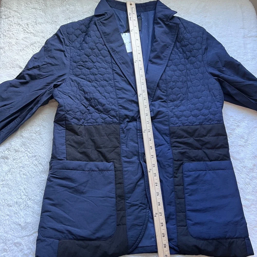 Desigual Adler Navy Quilted‎ Hybrid Blazer Jacket Men's Size Medium NWT